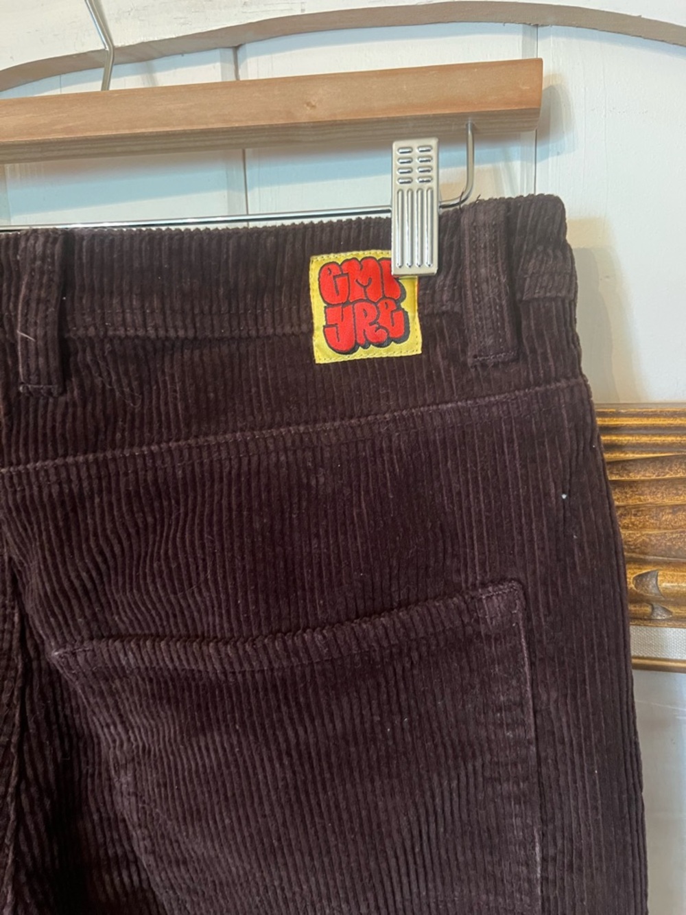 Vintage Empyre Womens Brown Tori 90s Corduroy High Waisted Wide Leg Skate Pants - Picture 11 of 11